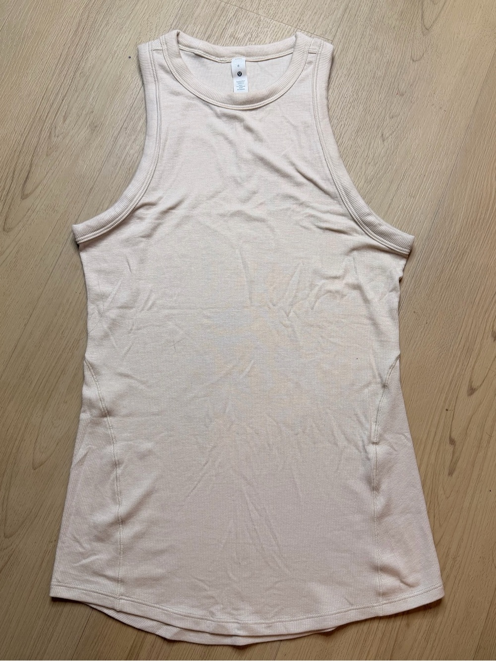 Lululemon Hold Tight Cream Ribbed Tank Top - Picture 1 of 4